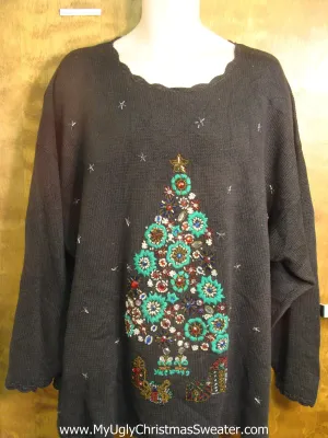Intricate Christmas Tree Ugly Christmas Sweater