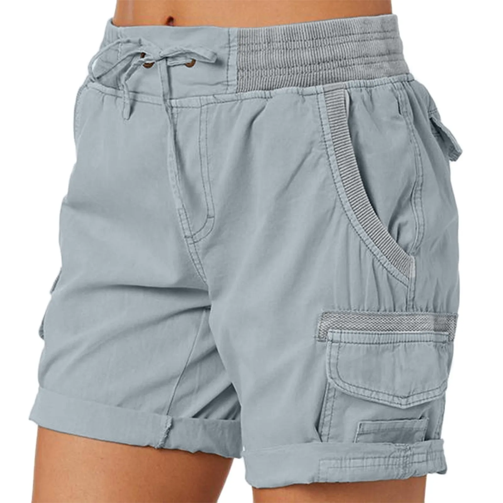 JAYCOSIN Classic Cargo Elastic Waist Shorts