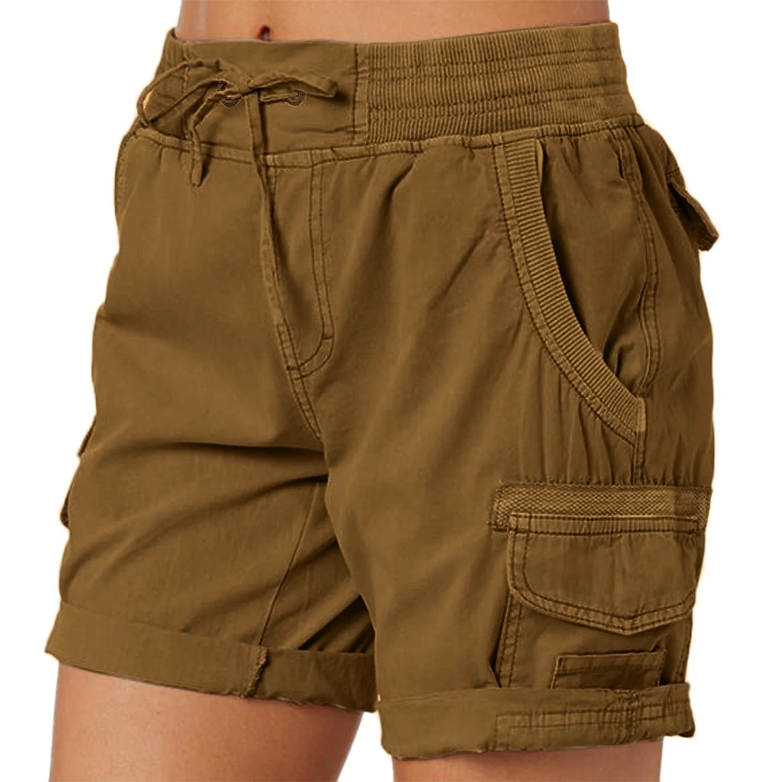 JAYCOSIN Classic Cargo Elastic Waist Shorts
