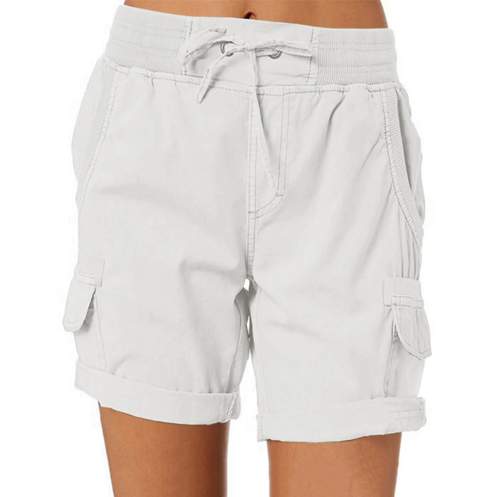JAYCOSIN Classic Cargo Elastic Waist Shorts