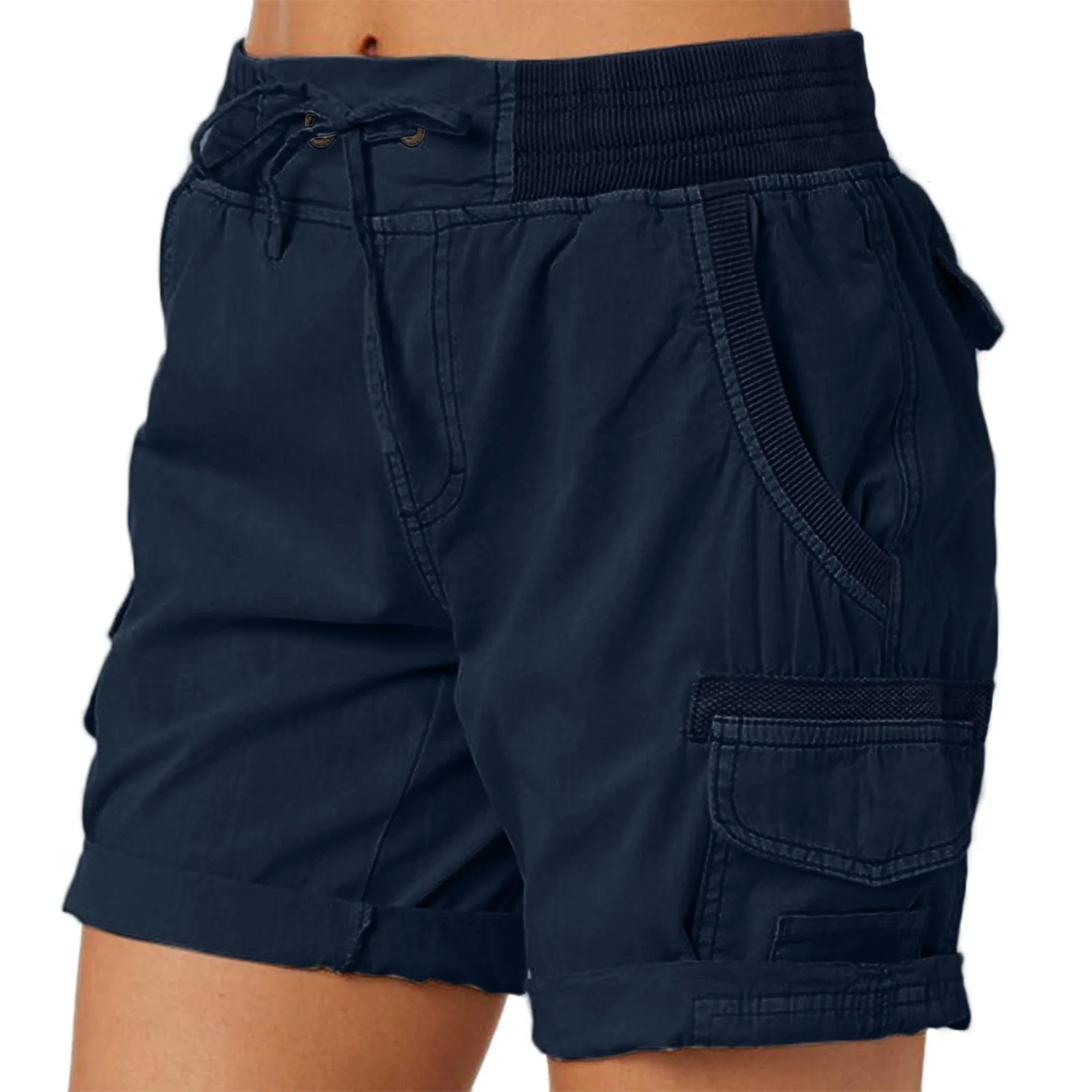 JAYCOSIN Classic Cargo Elastic Waist Shorts