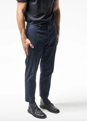 Joel Ankle Cut Chino Pant - Navy & Olive