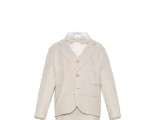 Kiddie Couture Beige Linen Jacket