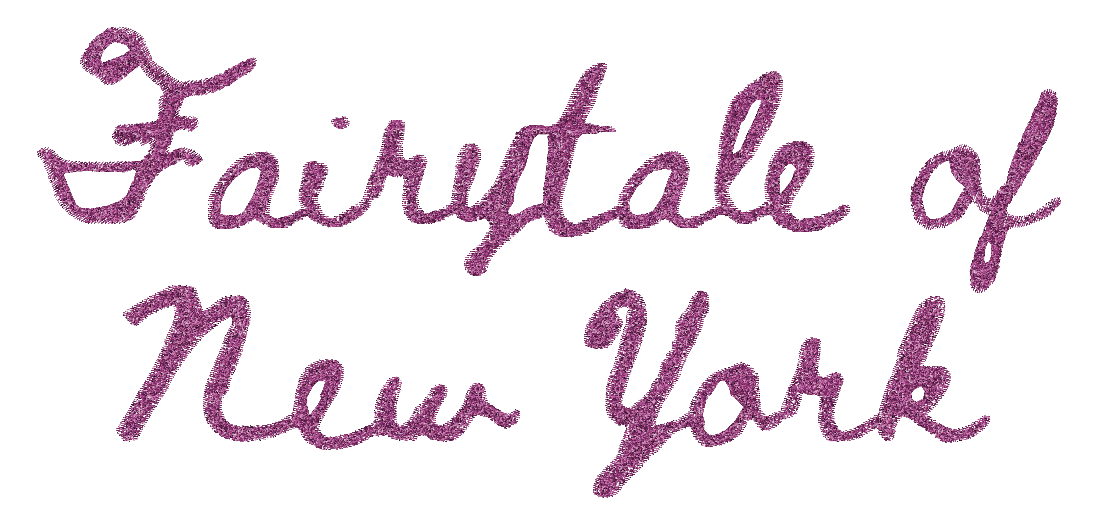 Limited Edition 'FAIRYTALE OF NEW YORK' glitter embroidered organic unisex oversized 'radder' sweatshirt