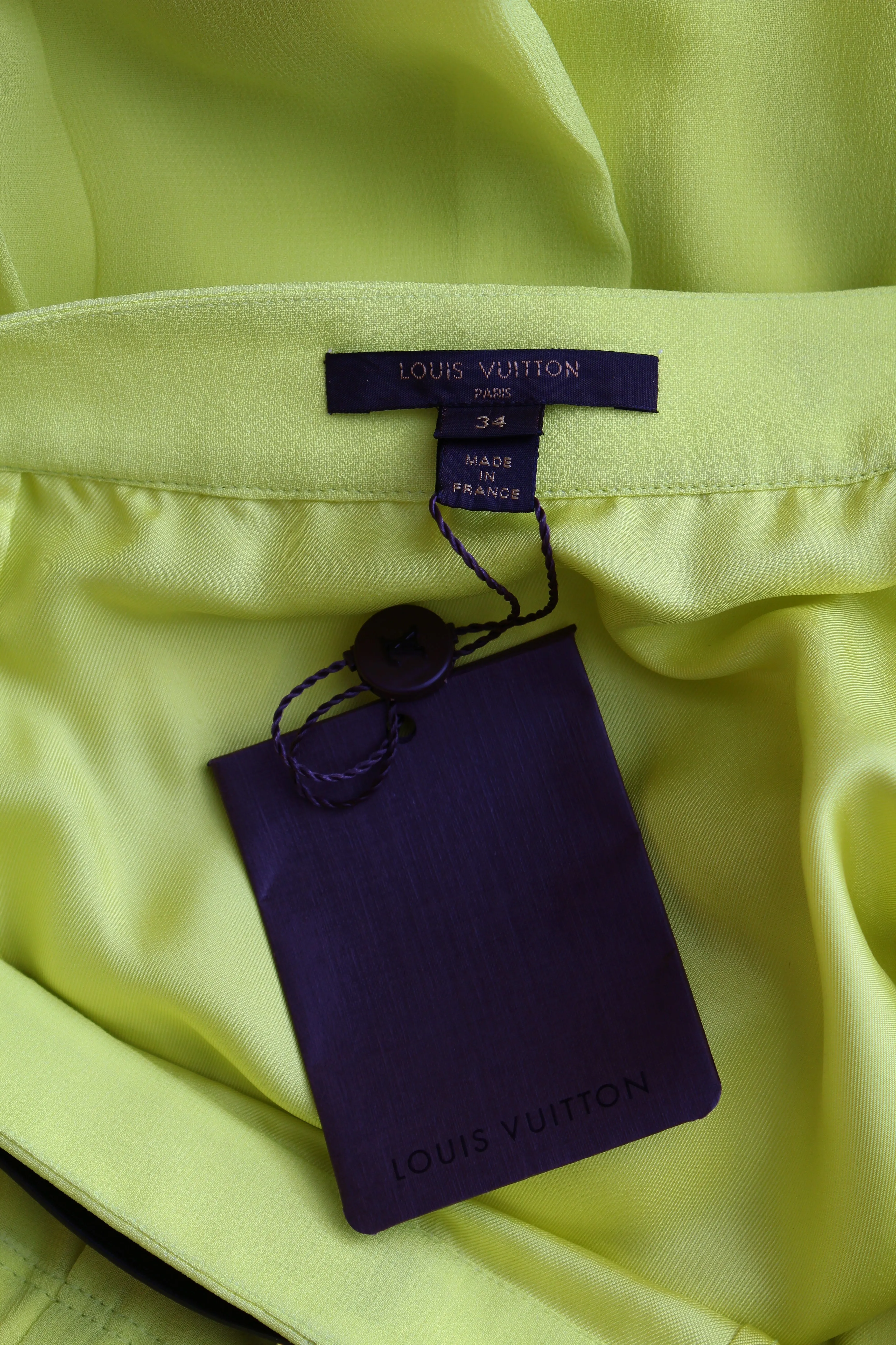 Louis Vuitton Leather Buckled Silk-Chiffon Pleated Midi Skirt