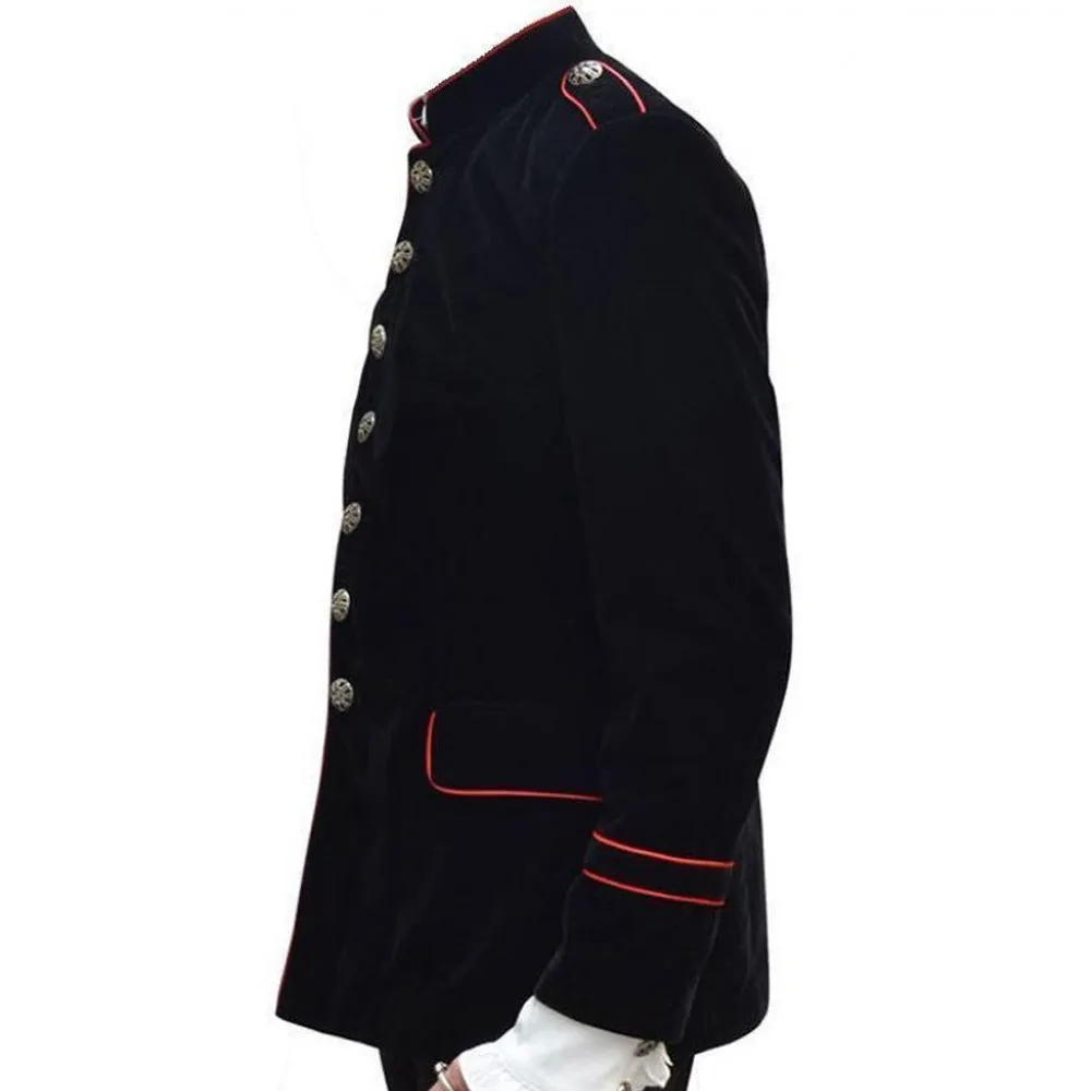 Men Military Vintage Velvet Jacket