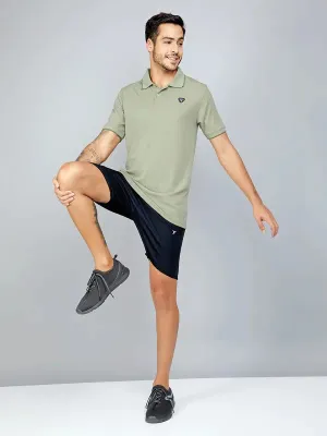 Men Solid Slim Fit Polo T-shirt with TECHNO COOL 