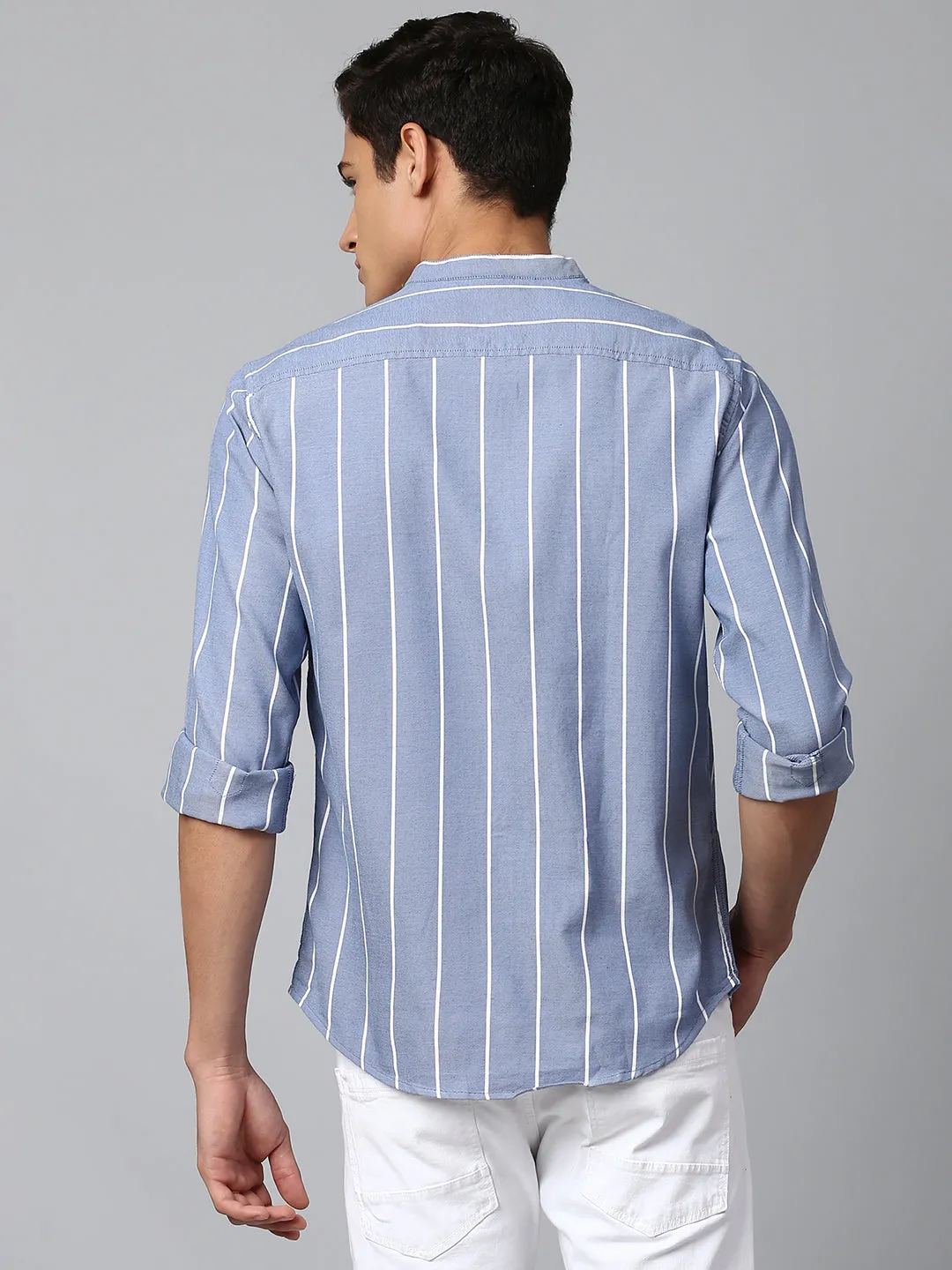 Men's Blue Slim Fit  Casual Shirt