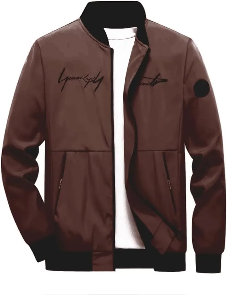 Men's Bomber Jacket Fashion Stylish Lightweight Windbreaker Casual Spring Fall Jackets for Men with Pockets