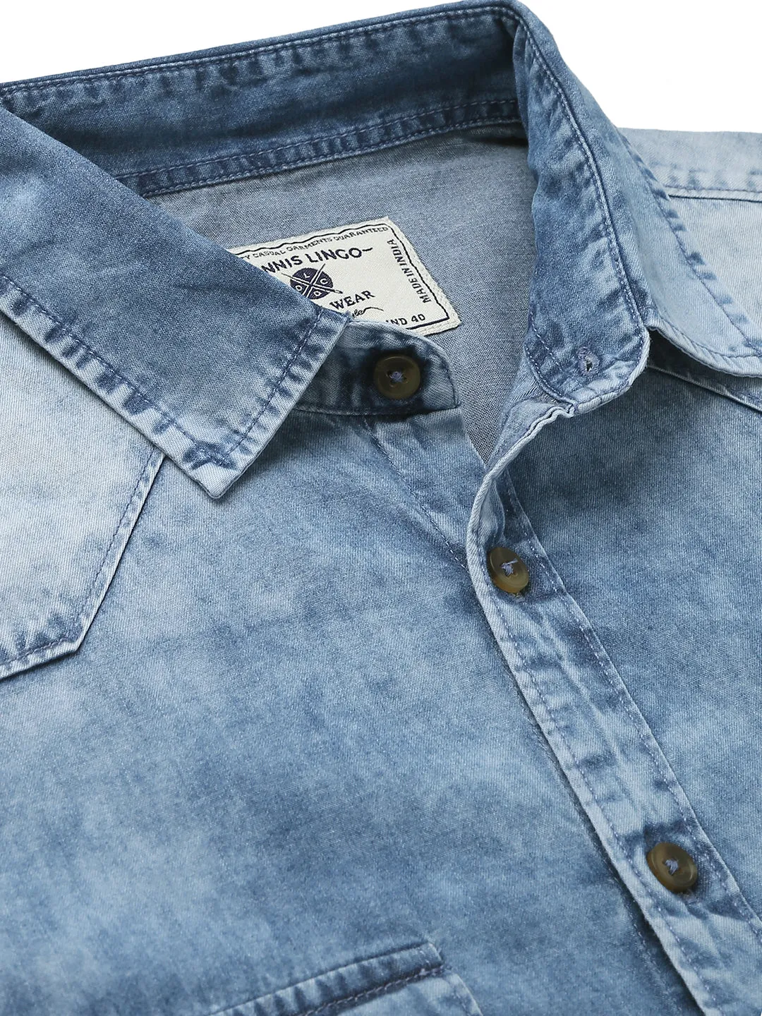 Men's  Classic Denim Shirt (Blue)