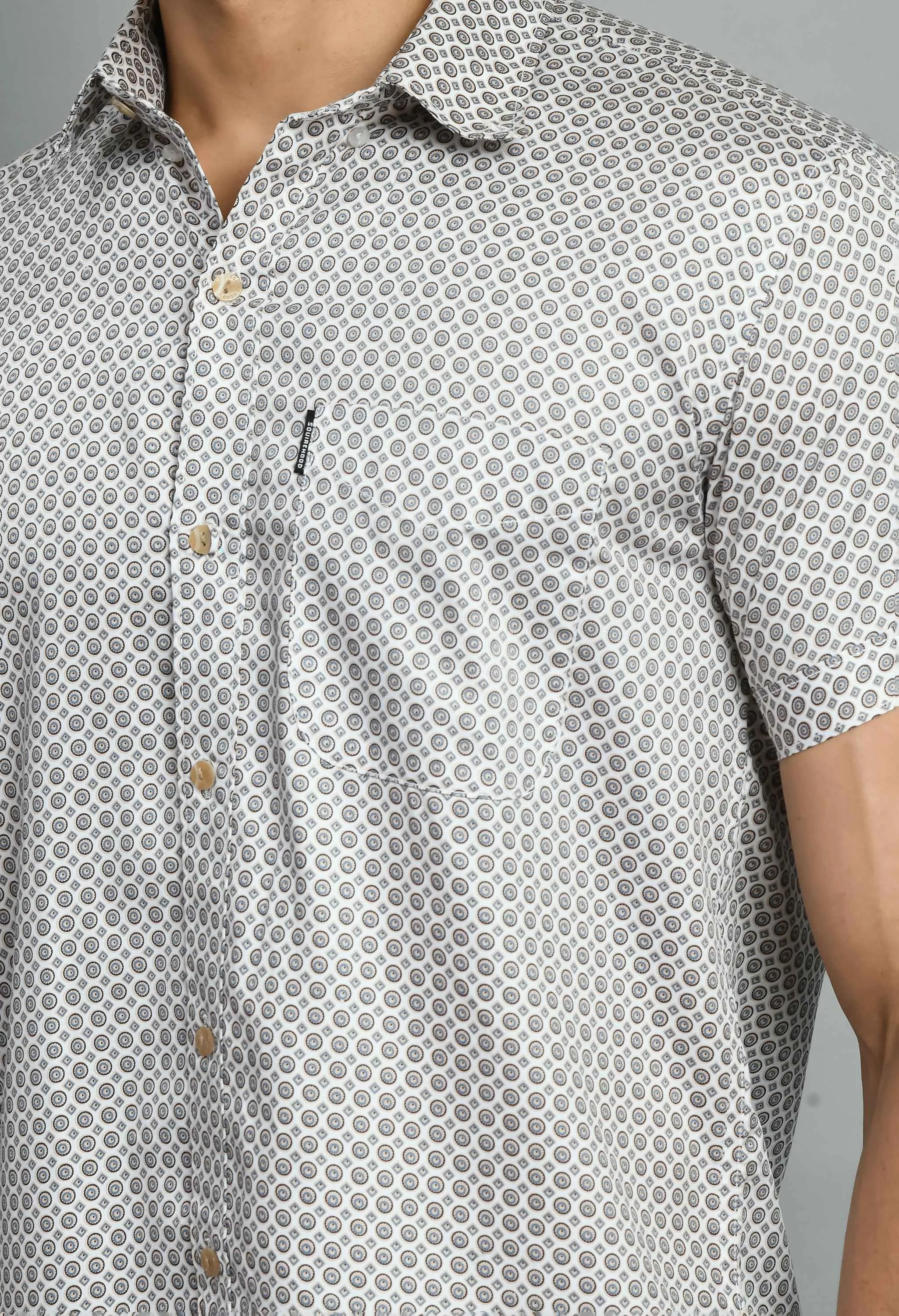 Men's Smart Fit Printed Cotton Shirt
