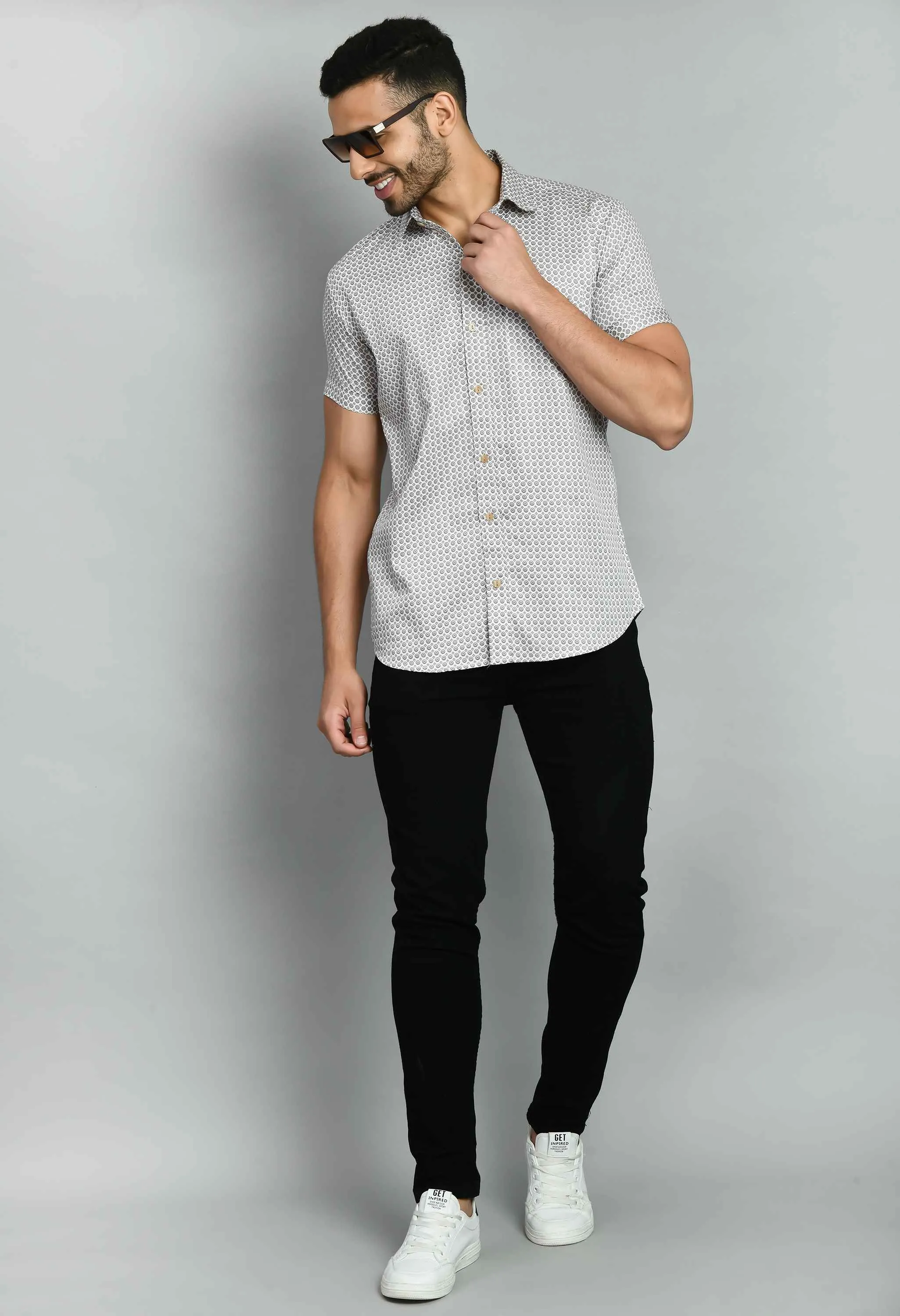 Men's Smart Fit Printed Cotton Shirt