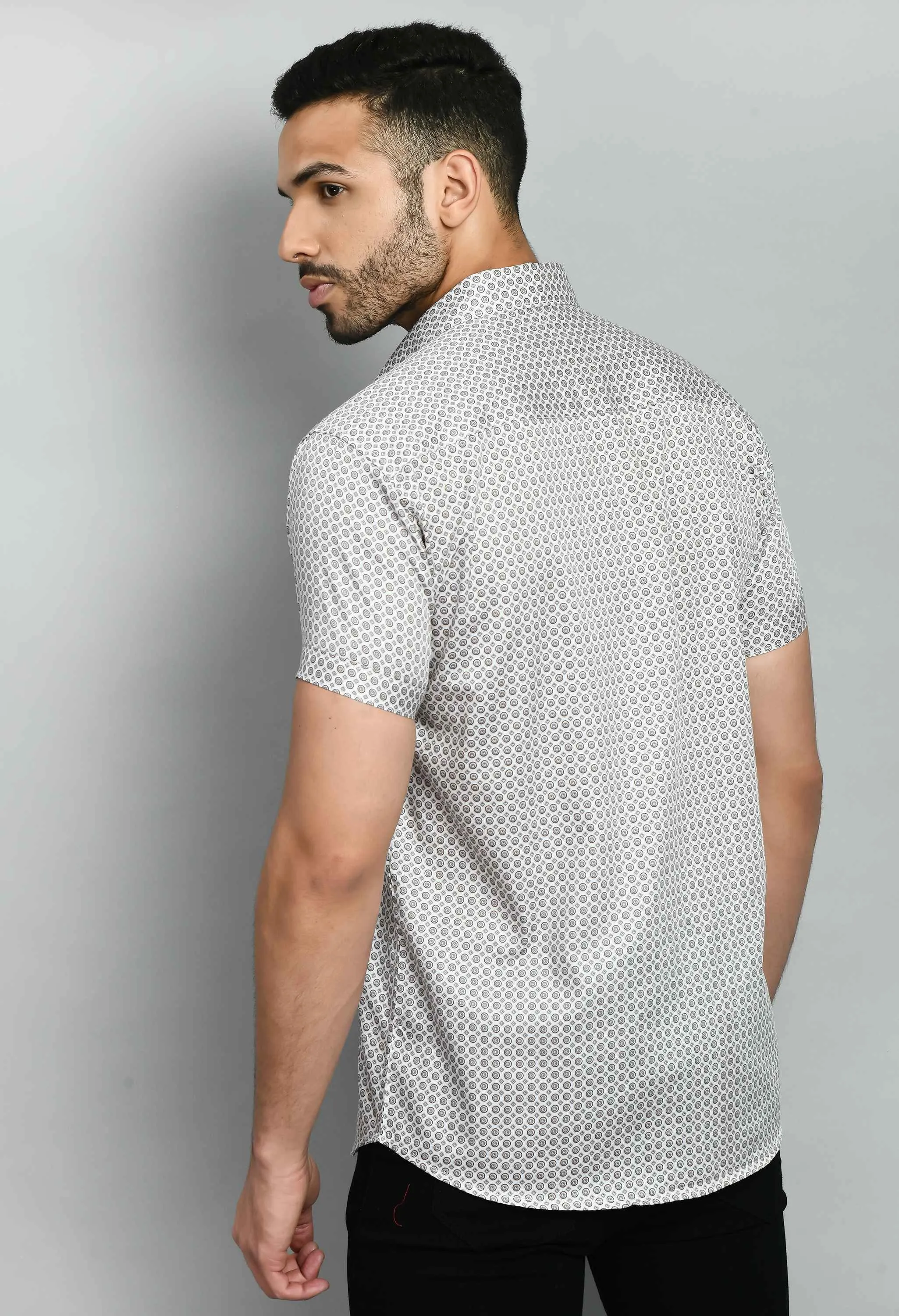 Men's Smart Fit Printed Cotton Shirt