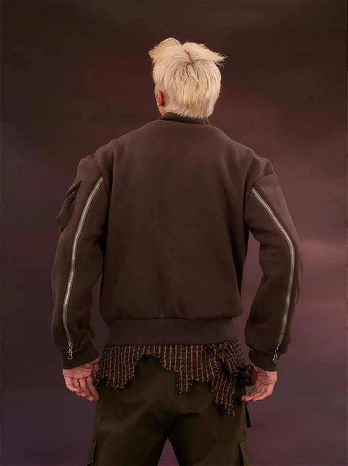 Military Armor Style Sweat Jacket