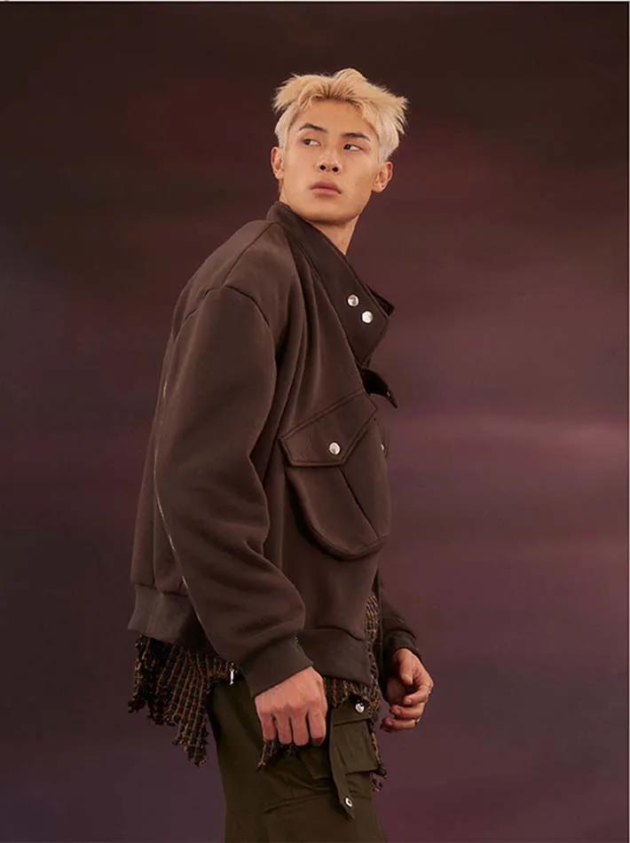 Military Armor Style Sweat Jacket