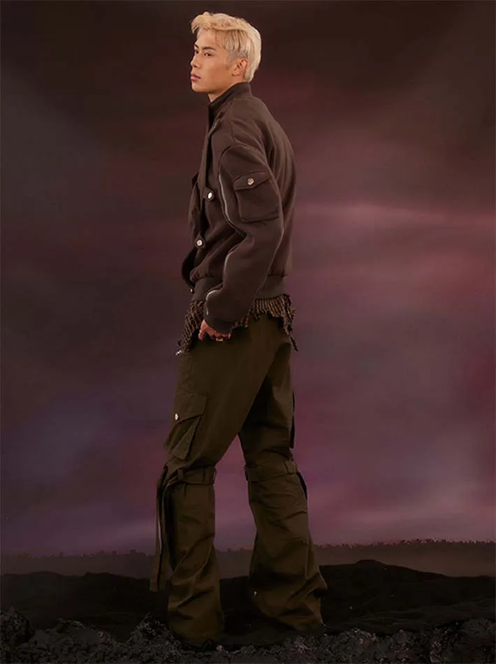 Military Armor Style Sweat Jacket