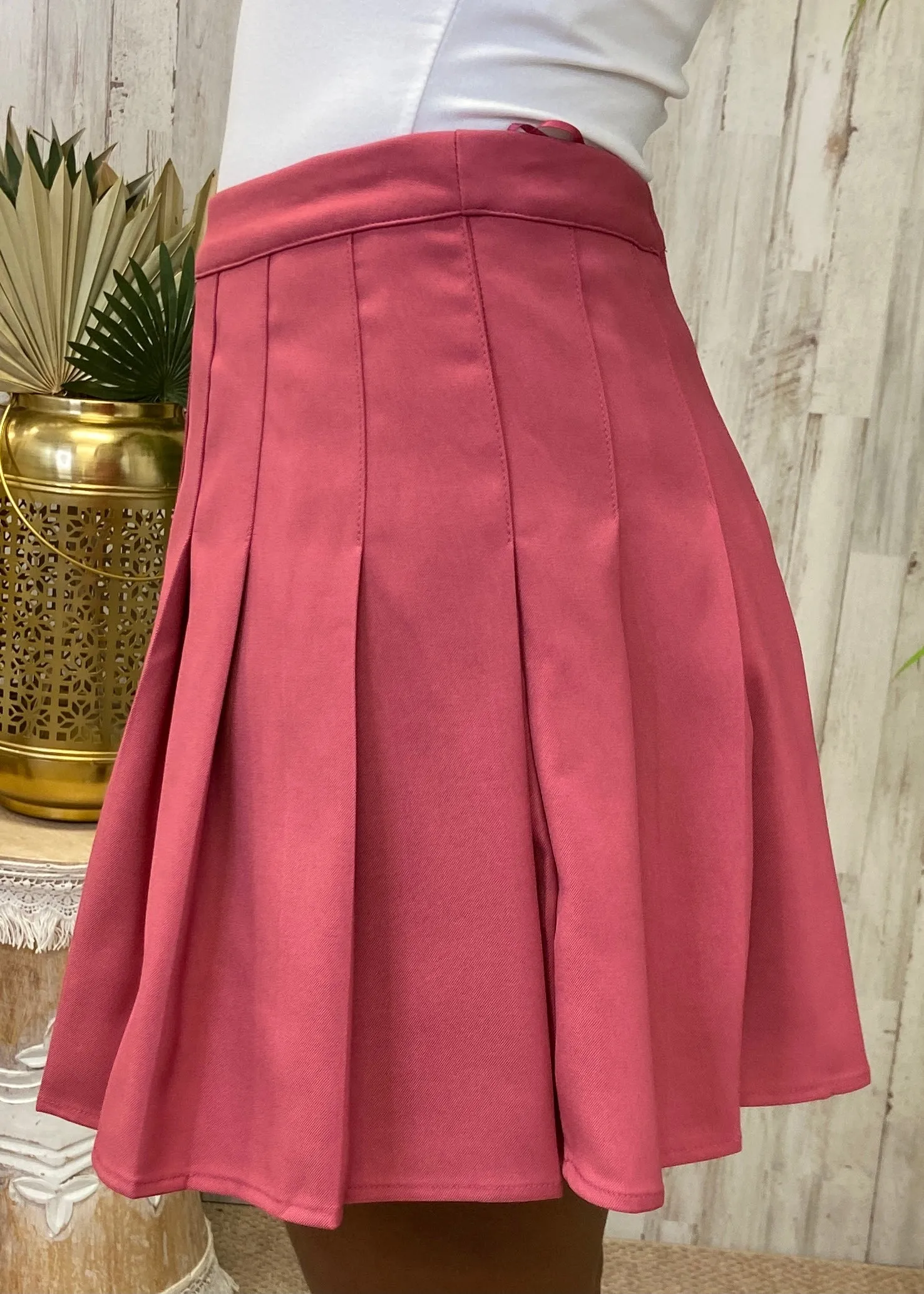 Movin' On Rose Pleated Skirt