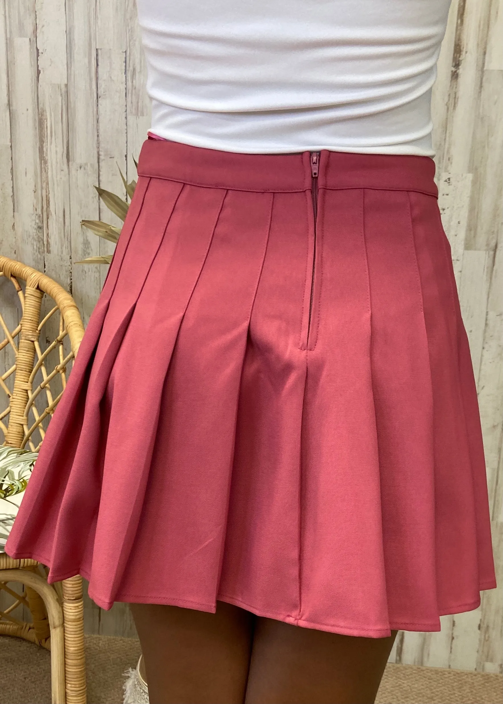 Movin' On Rose Pleated Skirt
