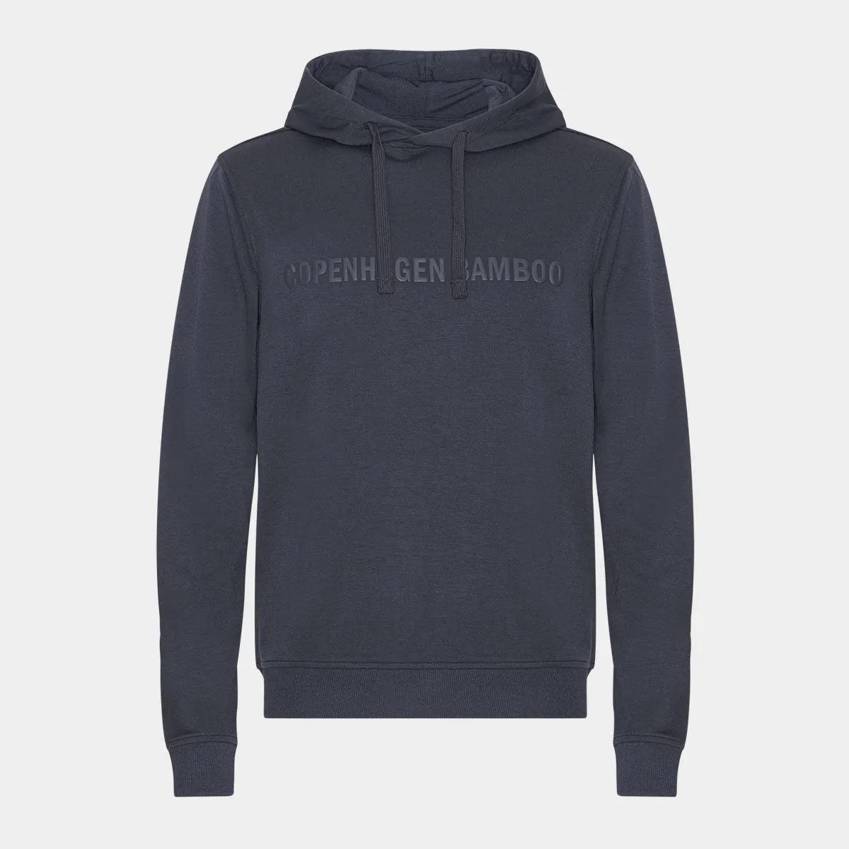 Mørkegrå bambus hoodie med logo