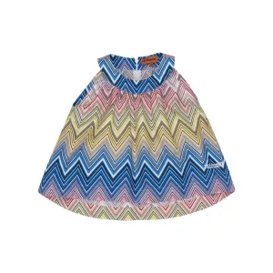Multicolor Chevron Print Halter Top