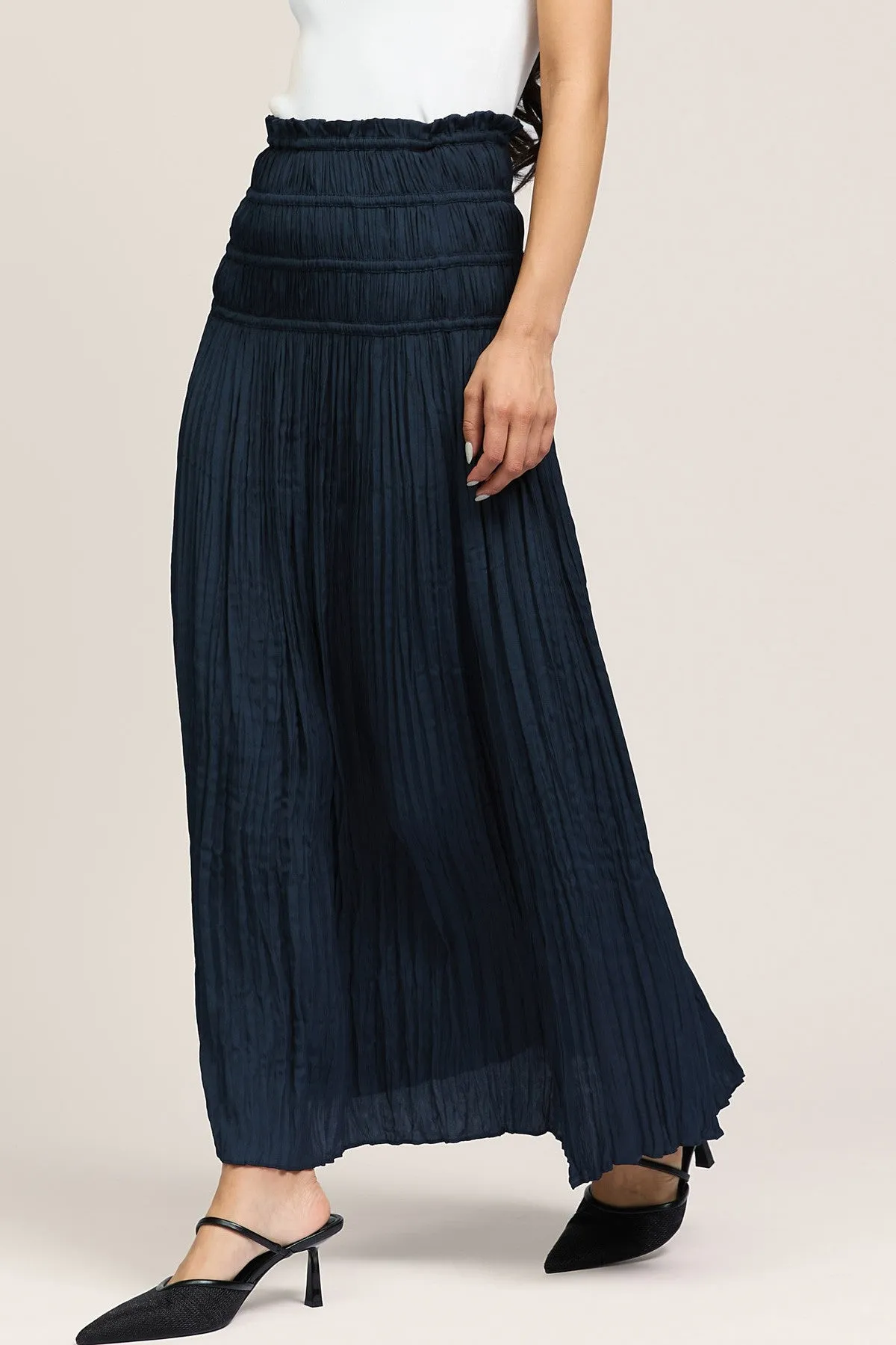 Olsen Crinkle Maxi Skirt