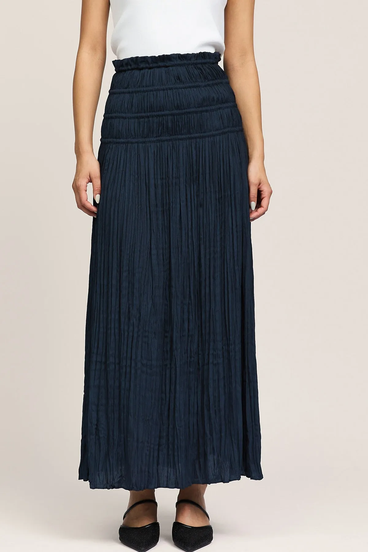 Olsen Crinkle Maxi Skirt