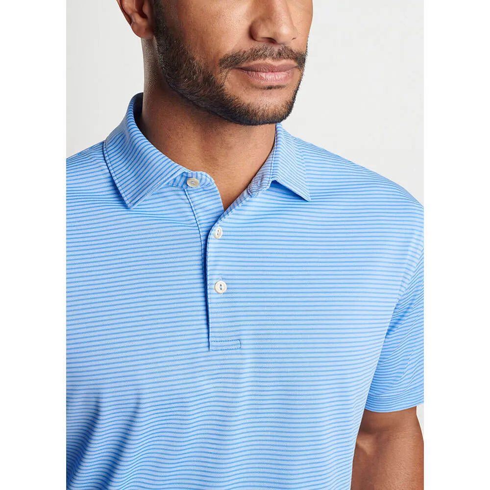 Peter Millar Men's Grace Performance Mesh Polo Shirt - Cottage Blue