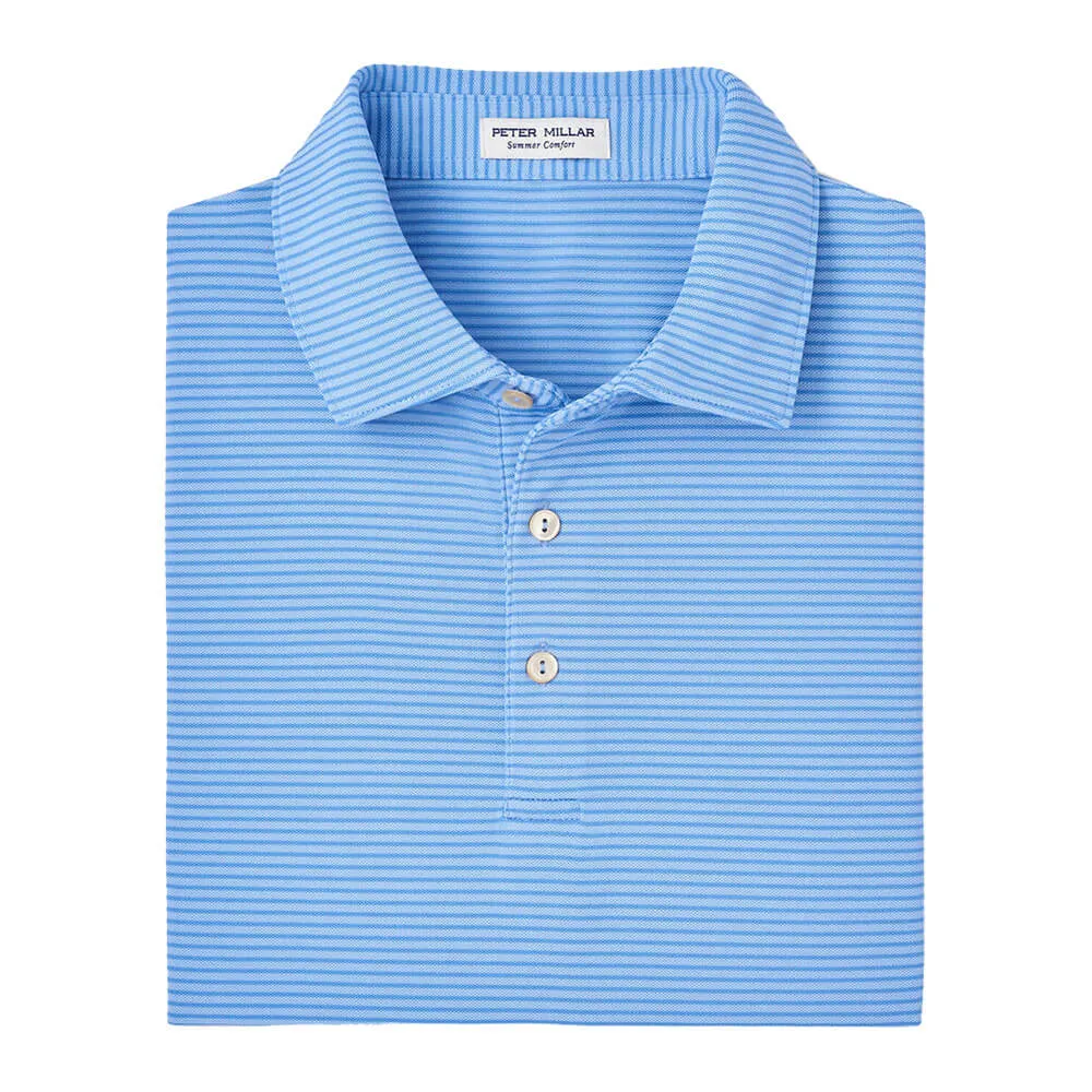Peter Millar Men's Grace Performance Mesh Polo Shirt - Cottage Blue