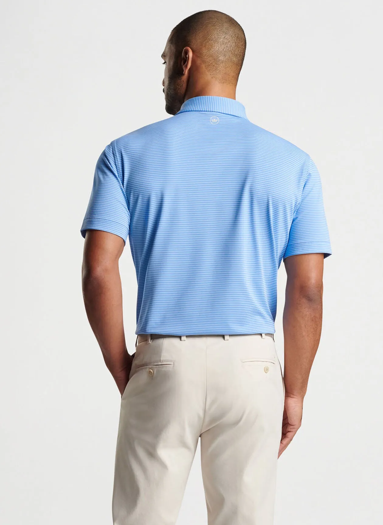 Peter Millar Men's Grace Performance Mesh Polo Shirt - Cottage Blue