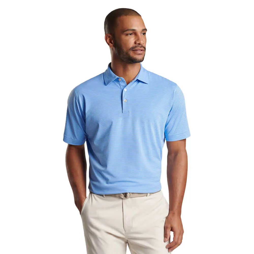 Peter Millar Men's Grace Performance Mesh Polo Shirt - Cottage Blue