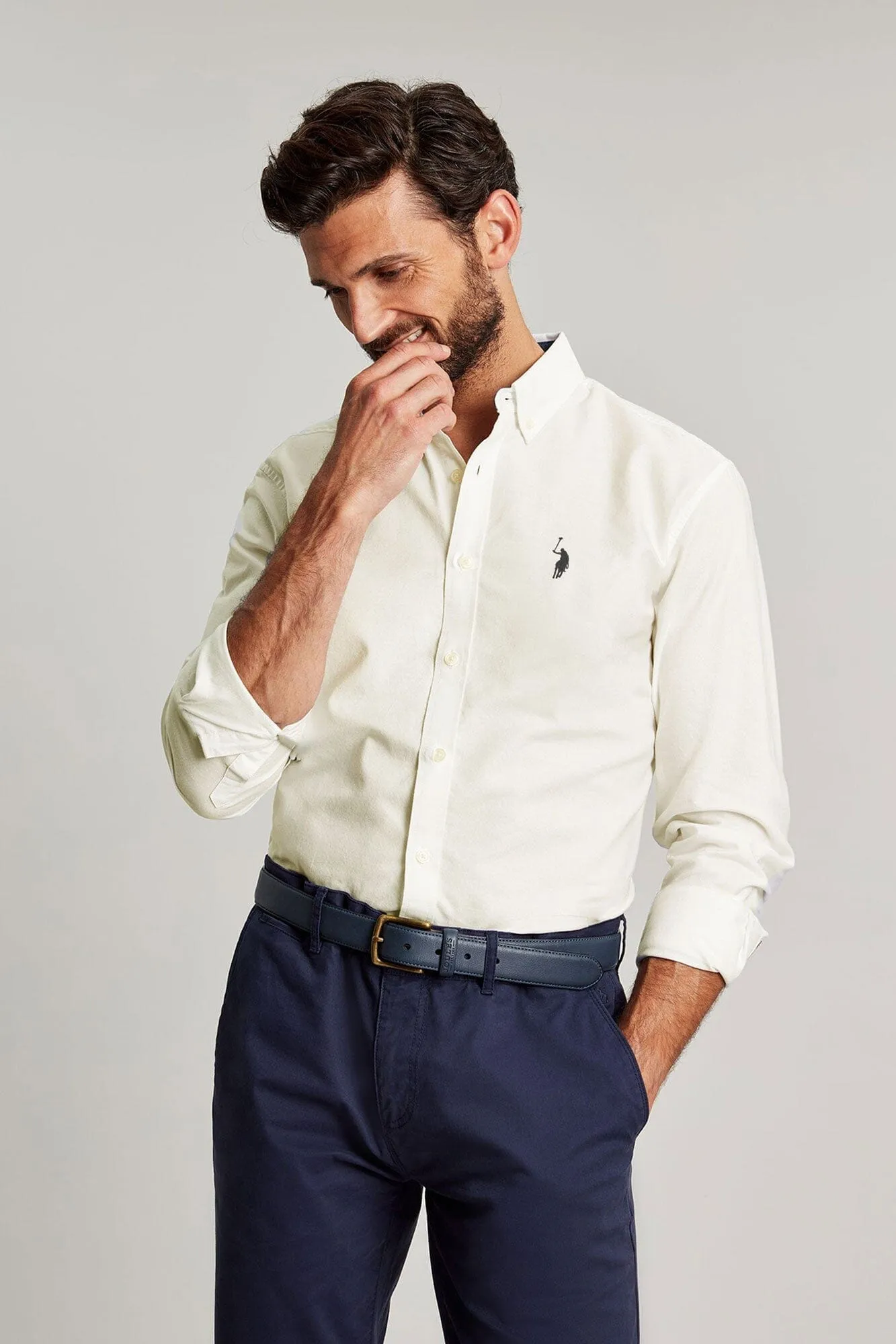 Polo Republica Men's Signature Pony Embroidered Solid Casual Shirt