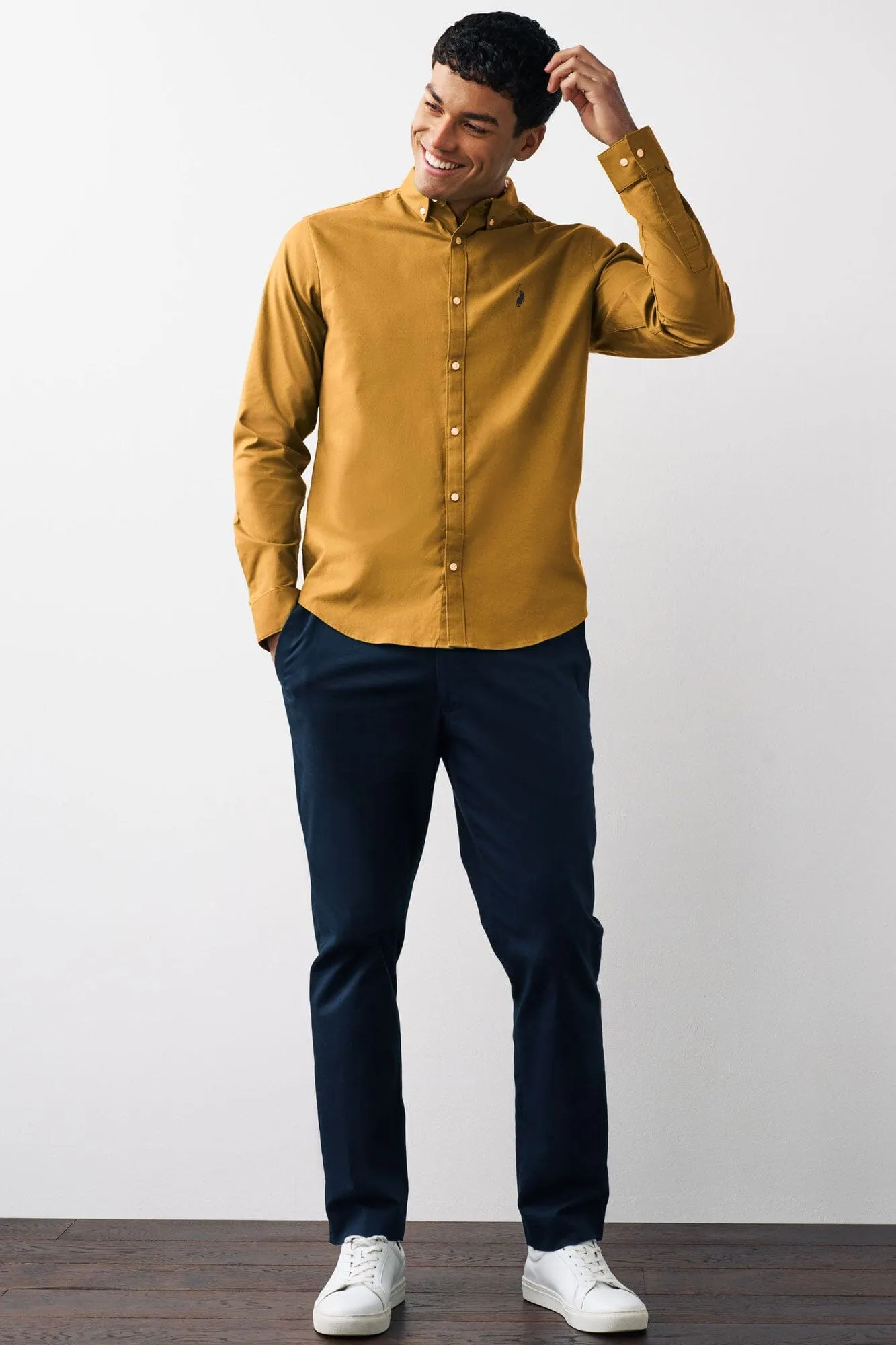 Polo Republica Men's Signature Pony Embroidered Solid Casual Shirt