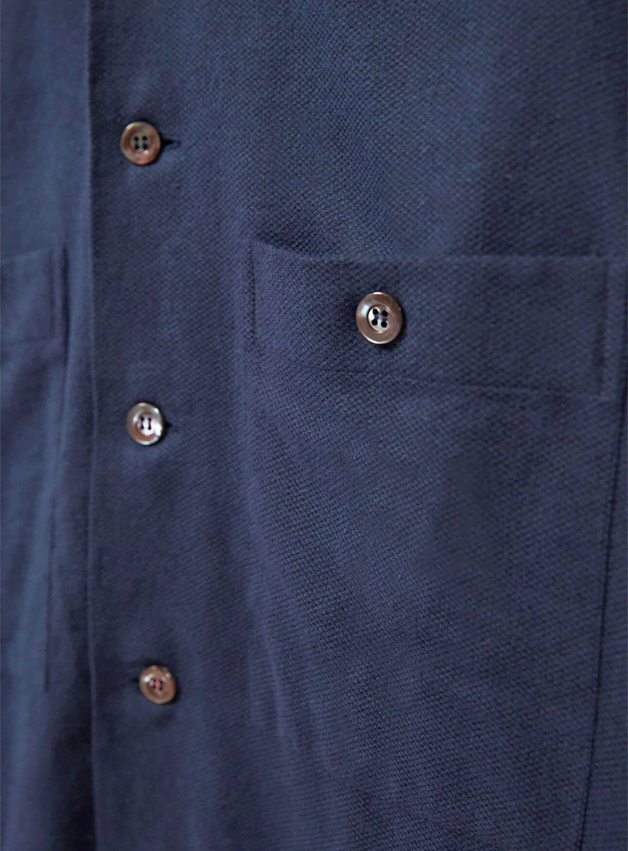 Recycled Italian Flannel Double Pocket-Shirt - Black