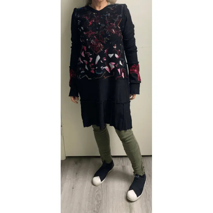 Recycled no waste felted Sweater dress tunic