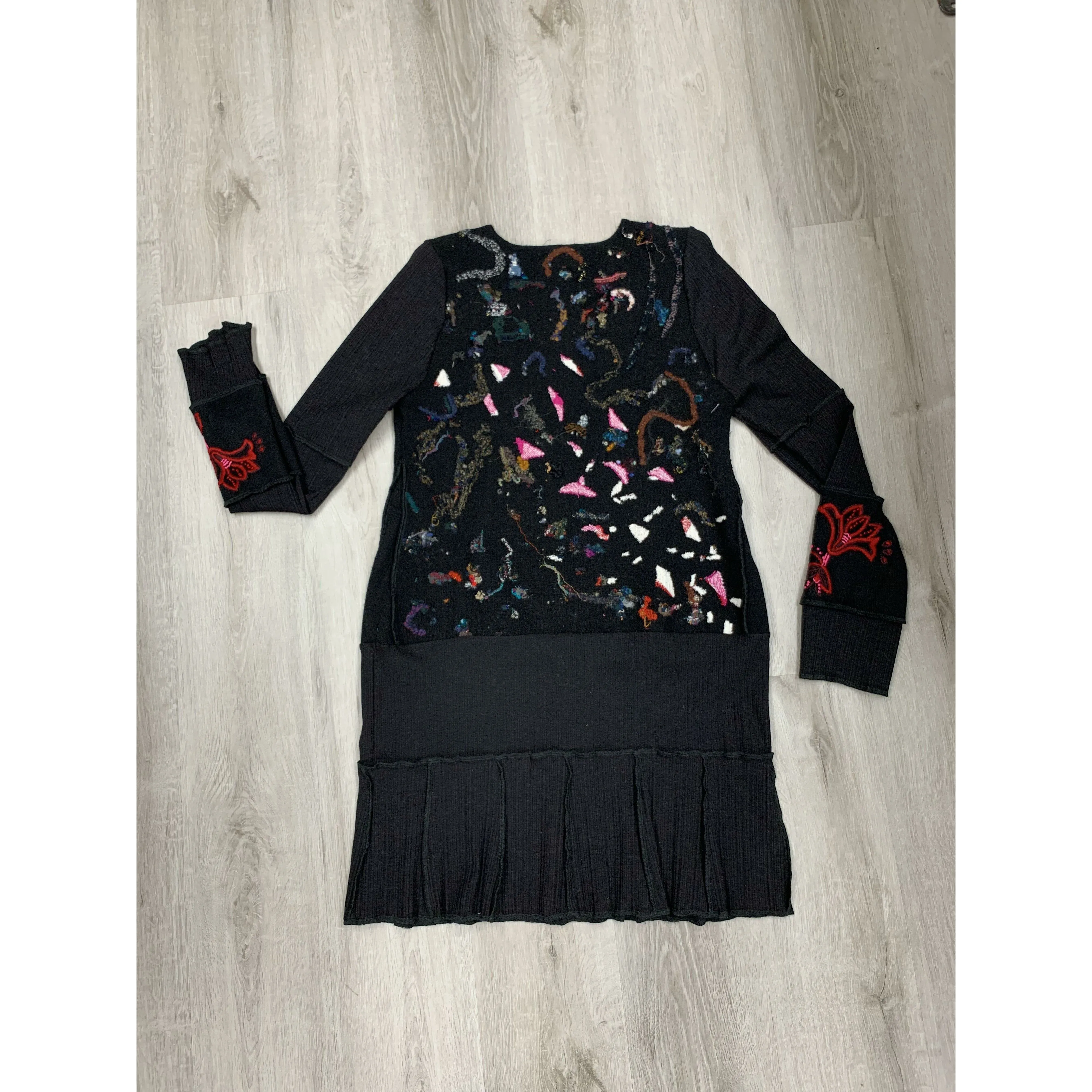 Recycled no waste felted Sweater dress tunic