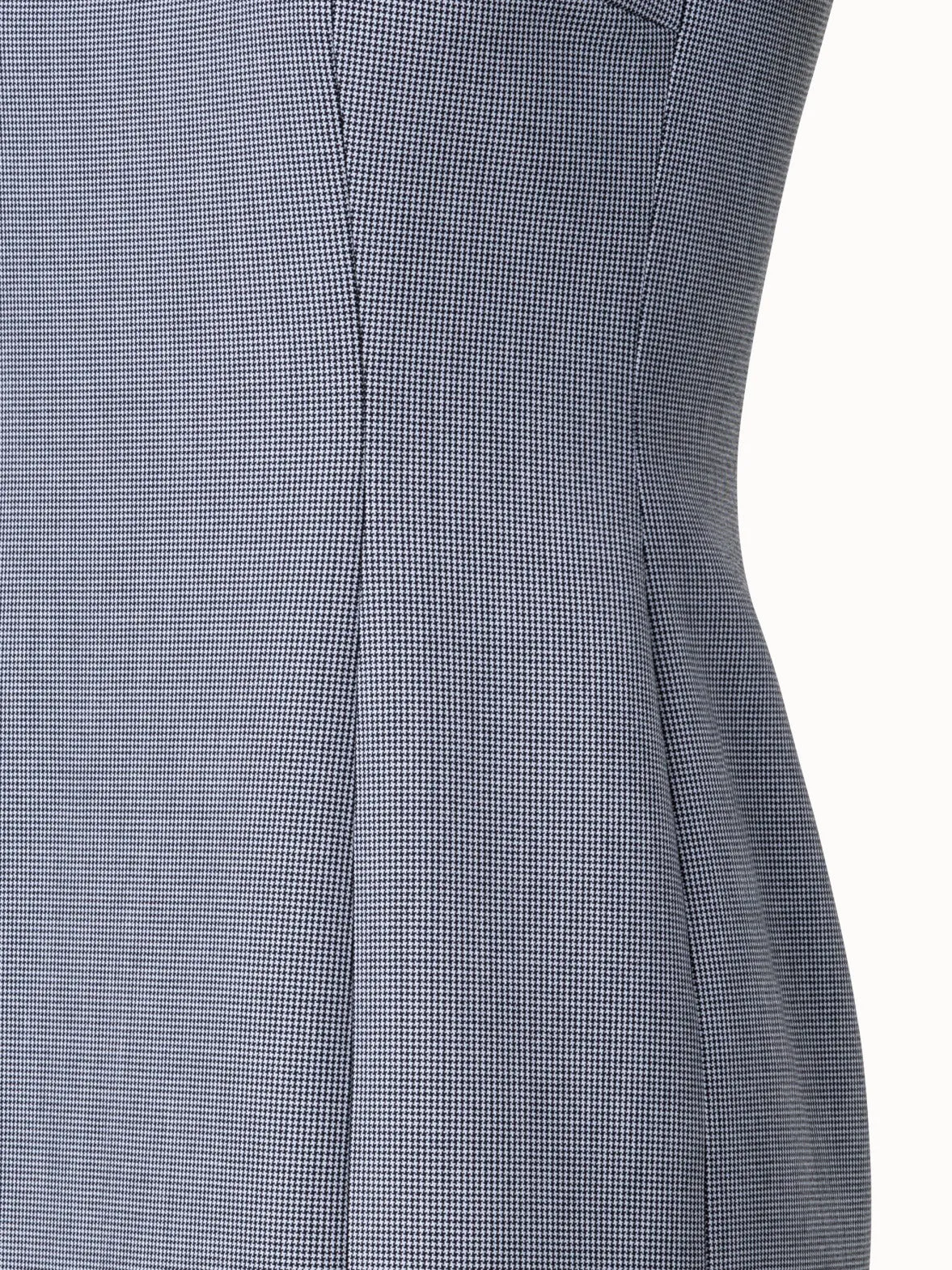 Sheath Dress in Micro Houndstooth Pebble Crêpe