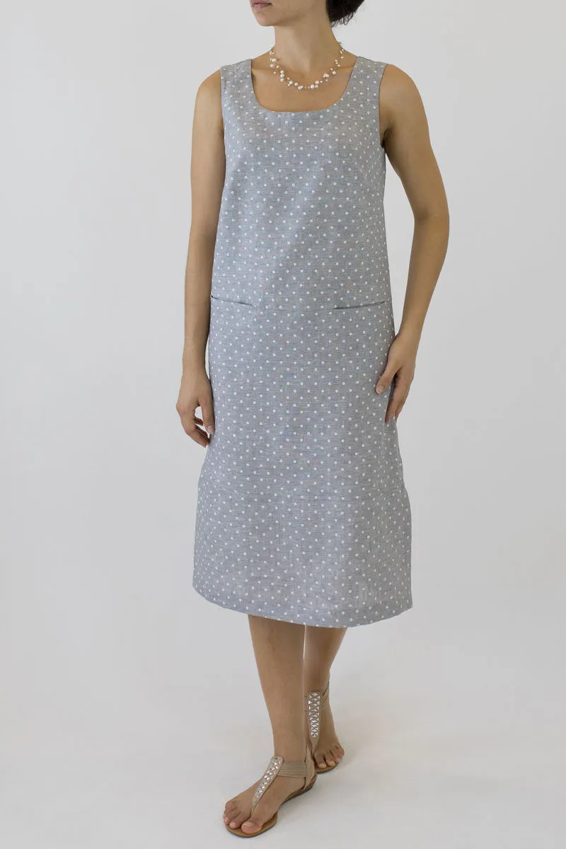 Sheath Linen Column Dress KL-06