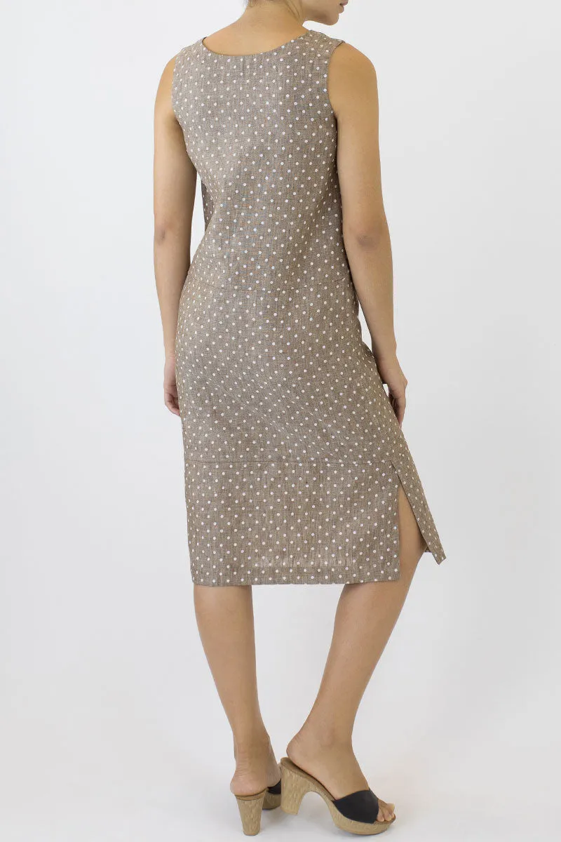 Sheath Linen Column Dress KL-06