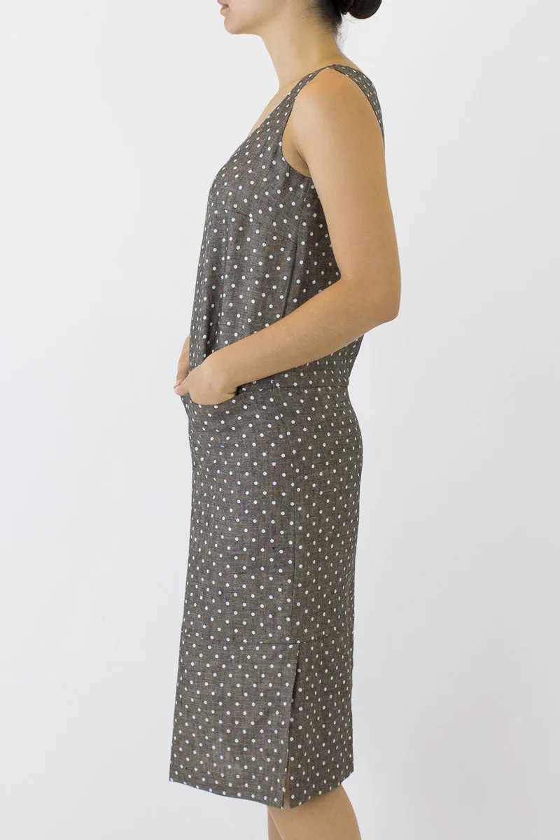Sheath Linen Column Dress KL-06