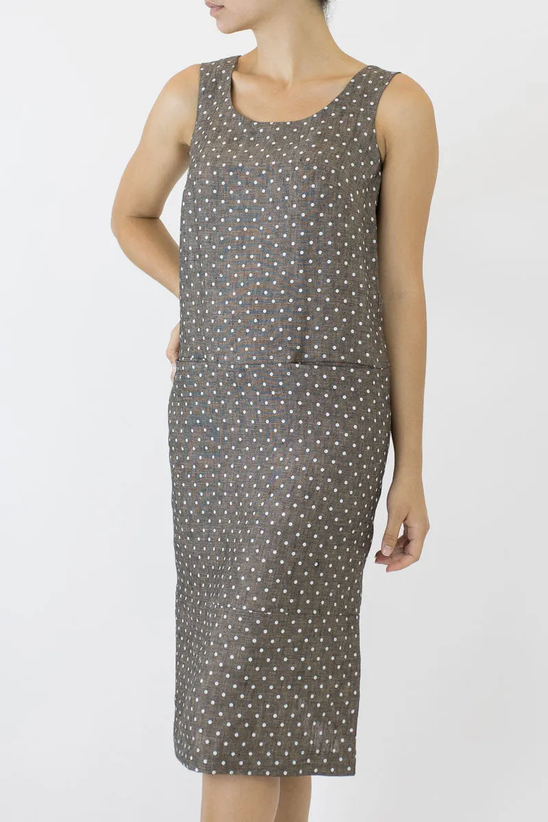 Sheath Linen Column Dress KL-06