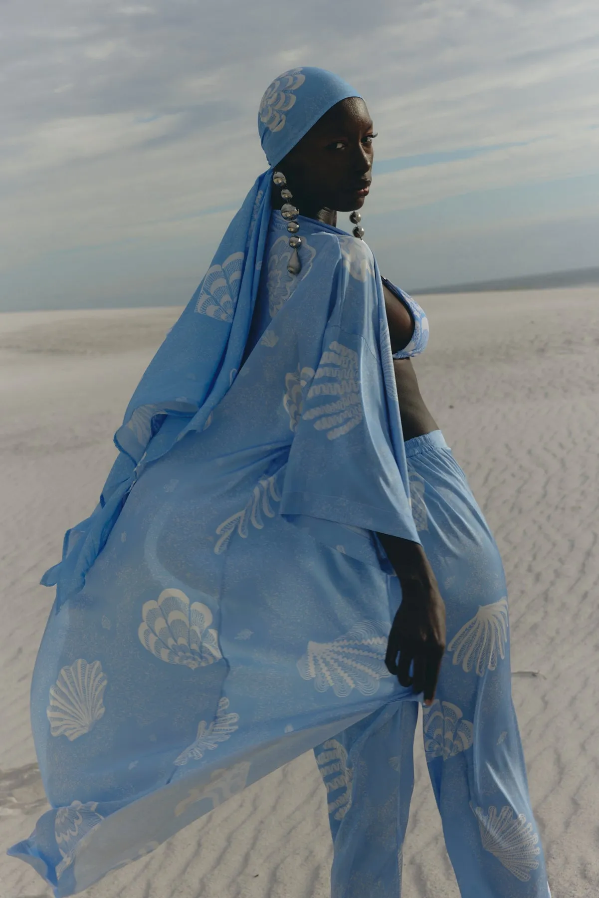 Shellegance White Shells and Sand- Corsica Palazzo pants