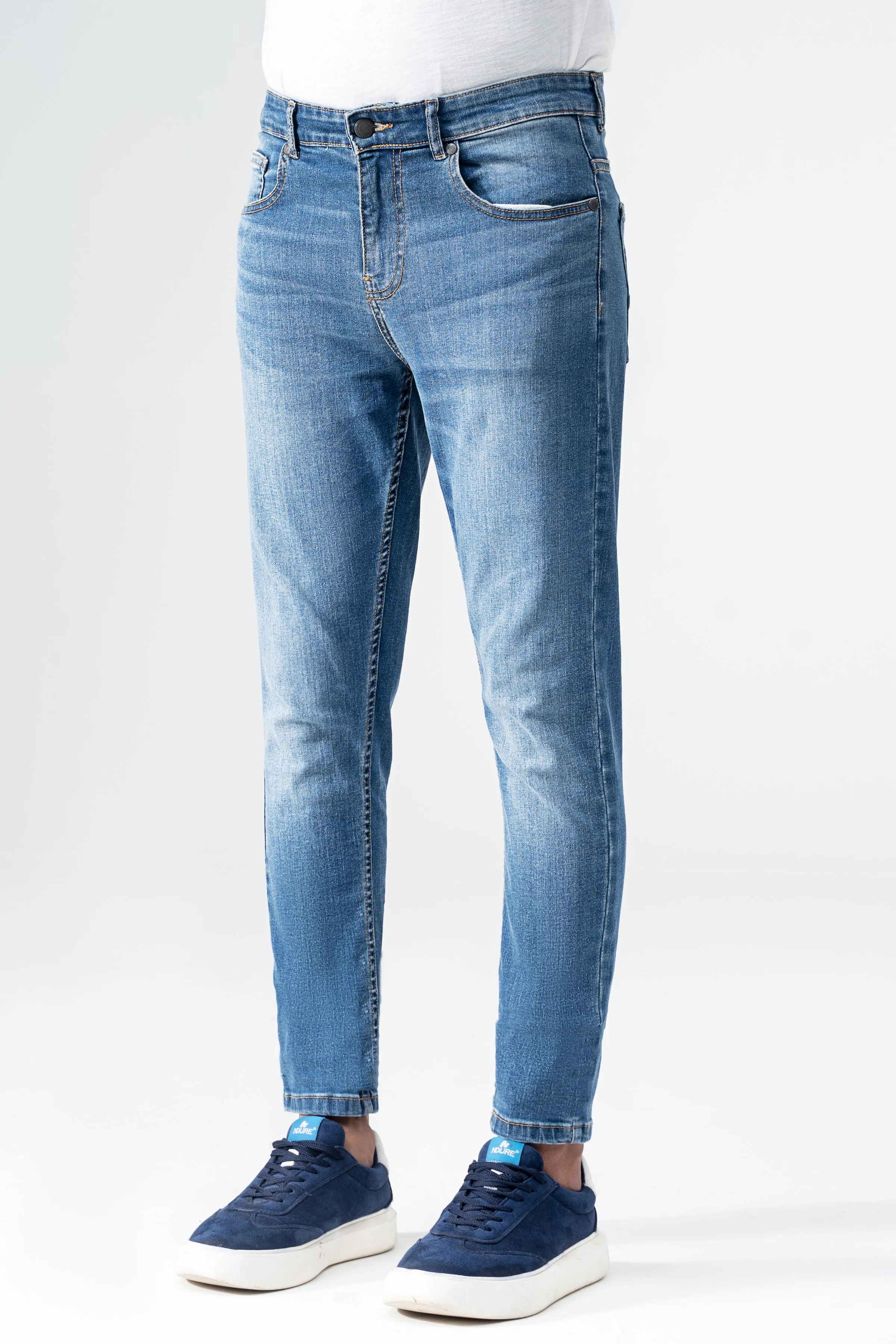 SKINNY LEG DENIM  JEANS MID BLUE