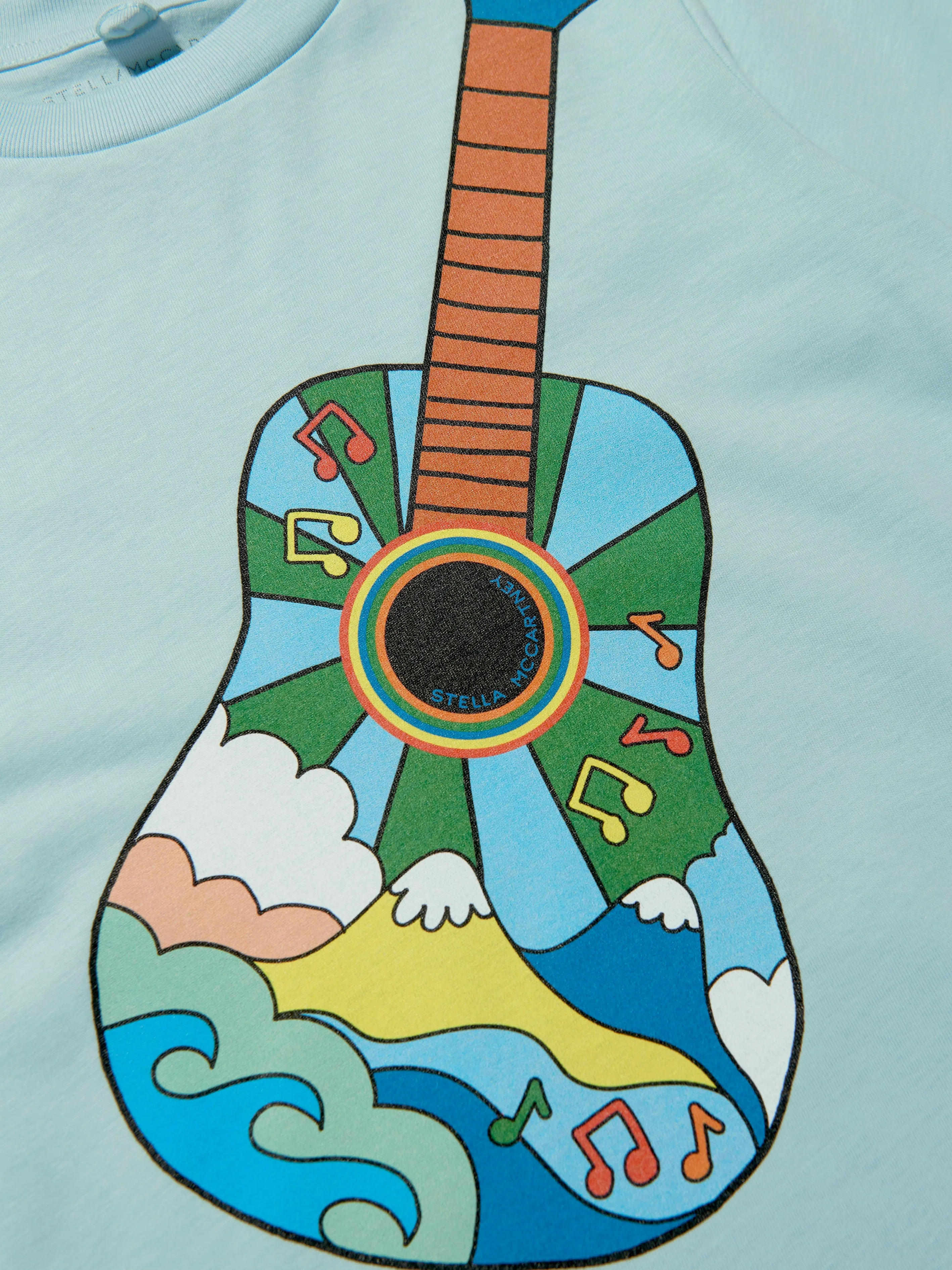 Stella McCartney Boys Guitar Print T-Shirt in Blue