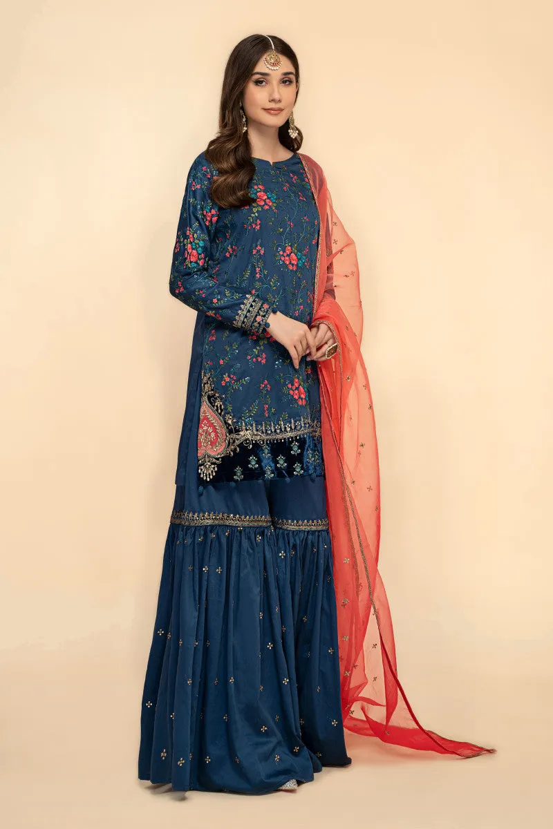 Suit Royal Blue and Salmon CSS-505