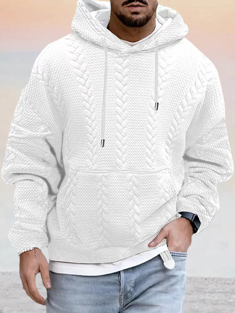 Textural Loose Fit Hoodie