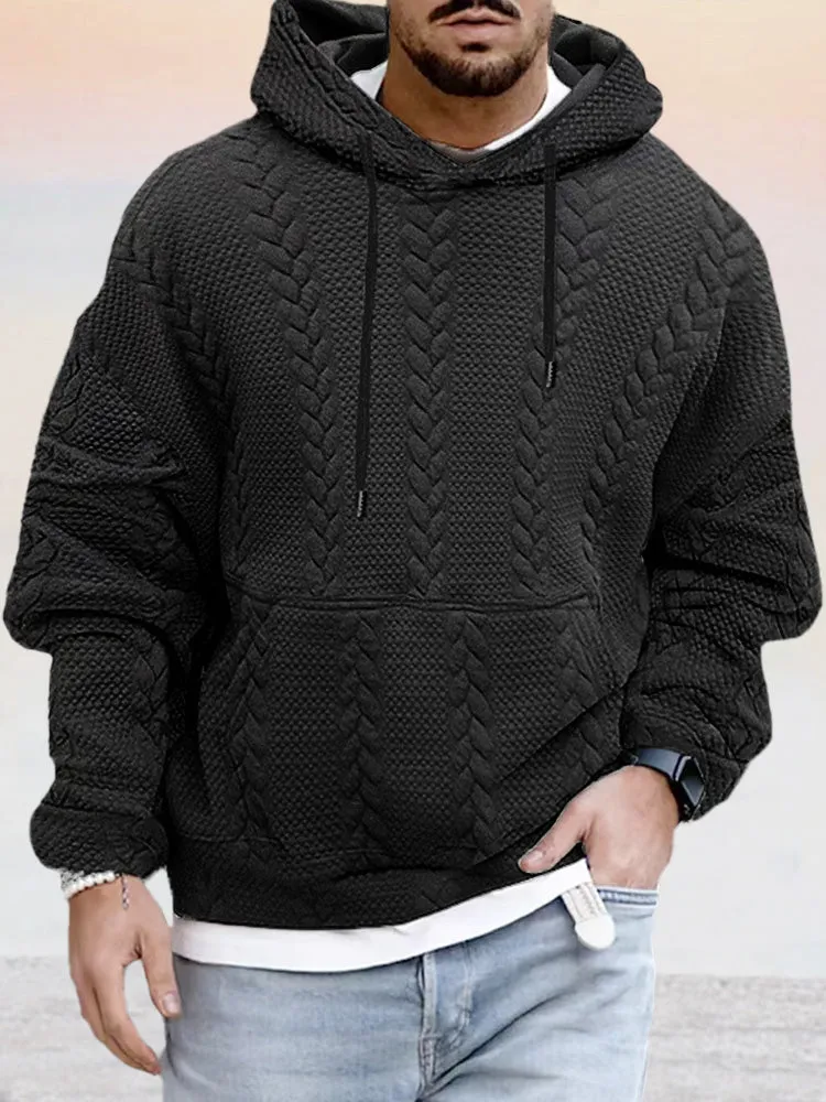 Textural Loose Fit Hoodie