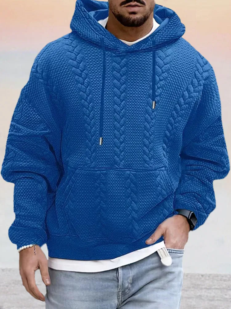Textural Loose Fit Hoodie