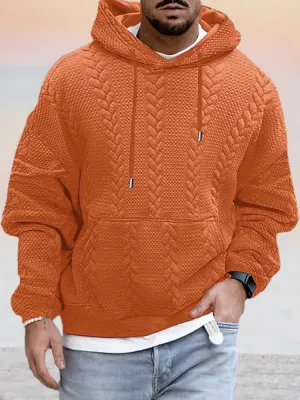Textural Loose Fit Hoodie