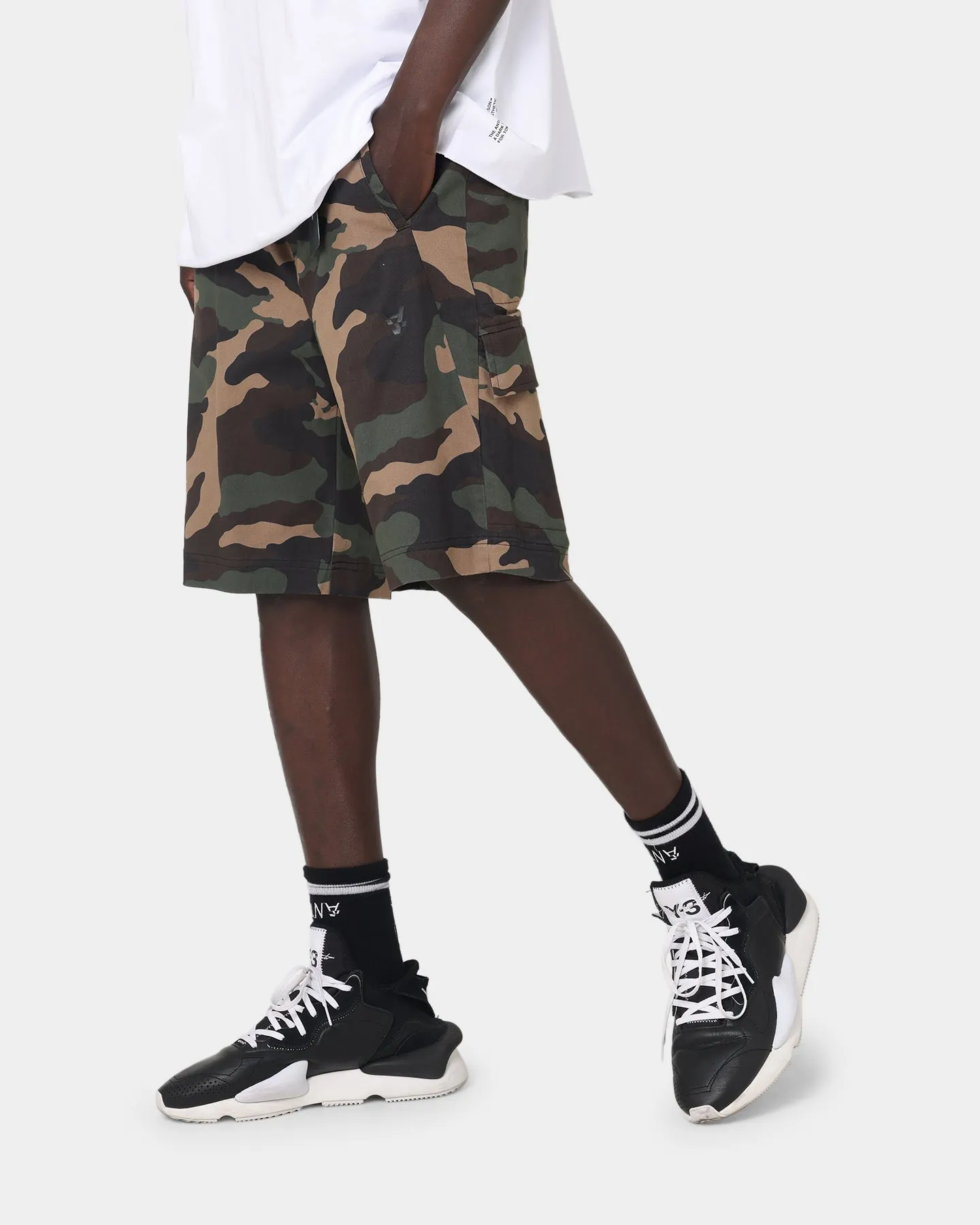 The Anti Order Schoolyard Cargo Shorts Woodland Camo