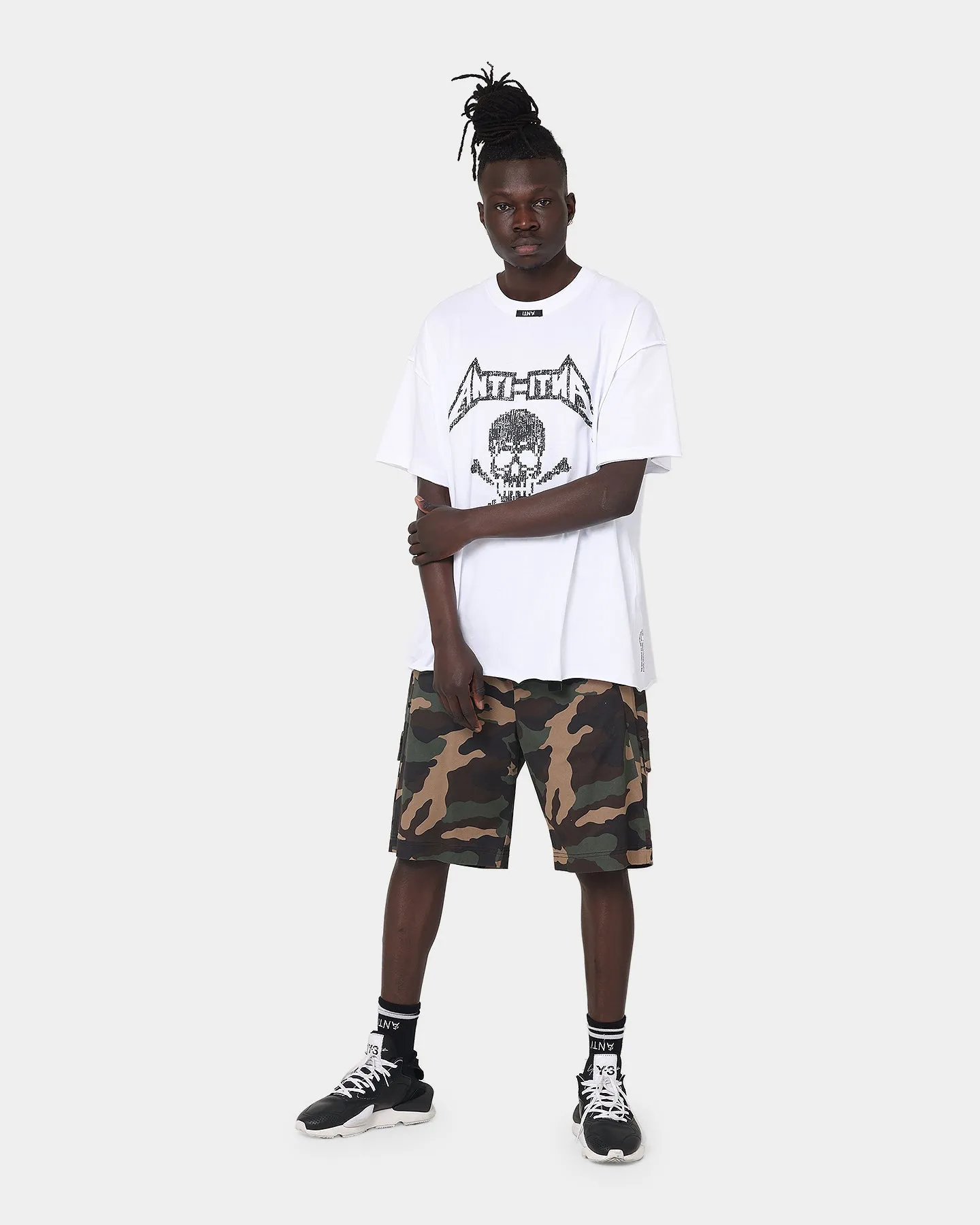 The Anti Order Schoolyard Cargo Shorts Woodland Camo